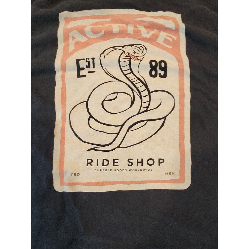 Vintage Y2K Bike T Shirt Mens Small ‎ Cobra Snake Est. 1989 Active Line Cycling - Picture 6 of 8